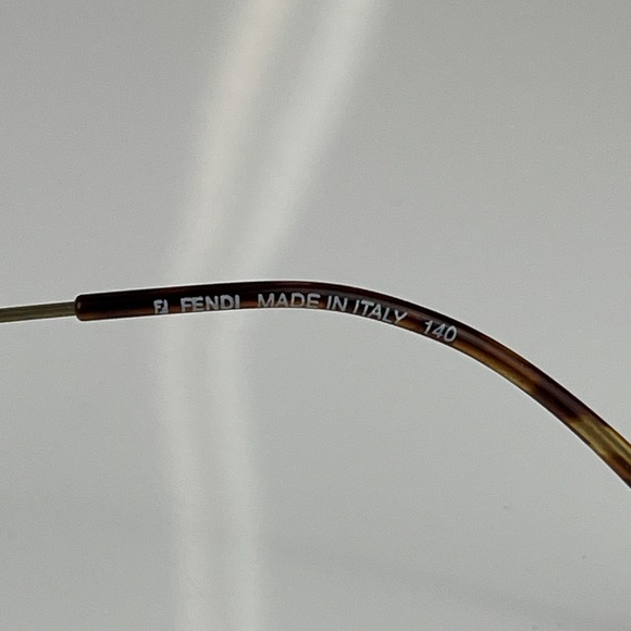 FENDI F89 VINTAGE Italy Gold/Brown Tortoise Eyeglasses - Picture 7 of 14
